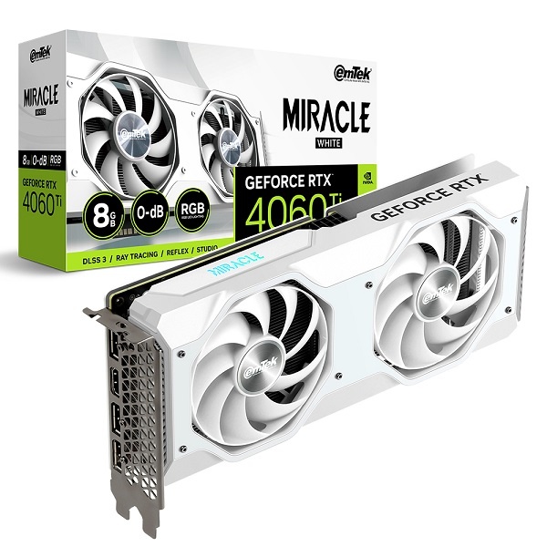 GeForce RTX 4060 Ti MIRACLE WHITE D6 8GB