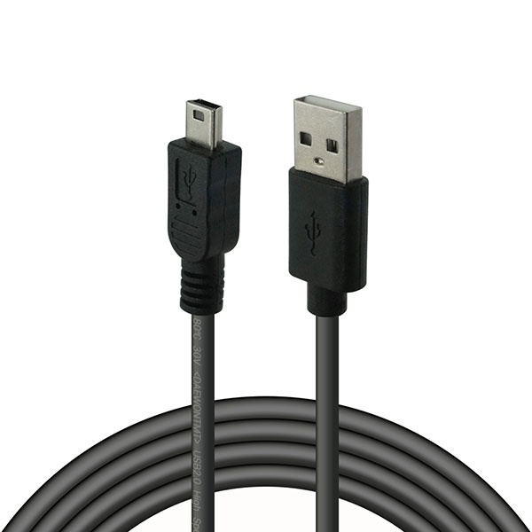 USB-A 2.0 to Mini 5핀 변환케이블, 보급형, DWUM02 [블랙/1.5m]