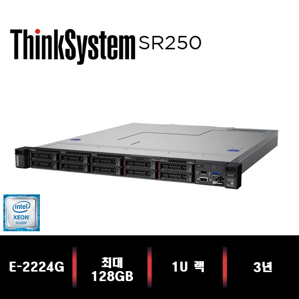 SR250 서버 [ CPU E-2224G ] [ 구성별 옵션선택 : RAM / HDD / SSD ] 8SFF/530-8i/450W