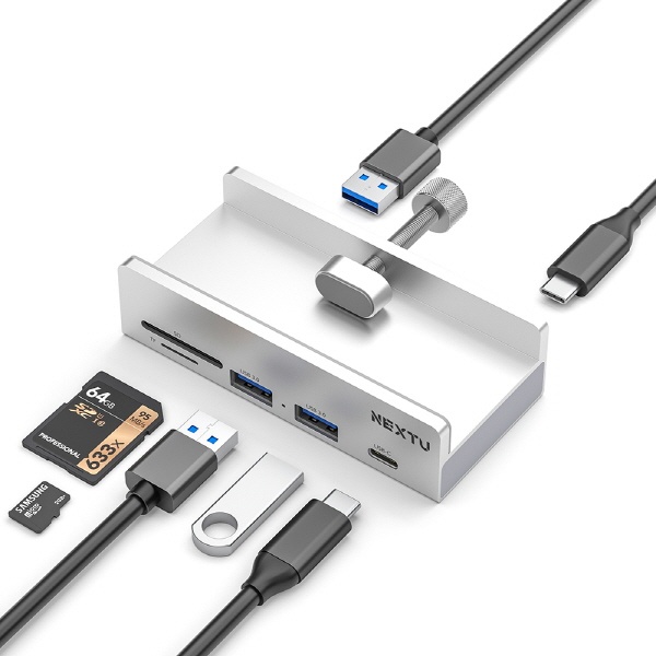 NEXTU-유바오 9722U3-CLIP (USB허브/5포트/멀티포트) ▶ [무전원/USB3.0] ◀