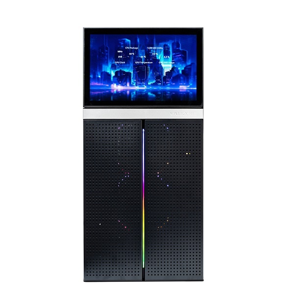 VK02 Touch LCD 메쉬 강화유리 (Black) (ATX)