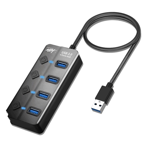 엠비에프 MBF-UH304BK-P (USB 허브/4포트) ▶[유·무전원/USB3.0]◀