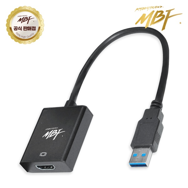 USB-A 3.0 to HDMI M/F 컨버터, MBF-U3HD-BK [블랙]