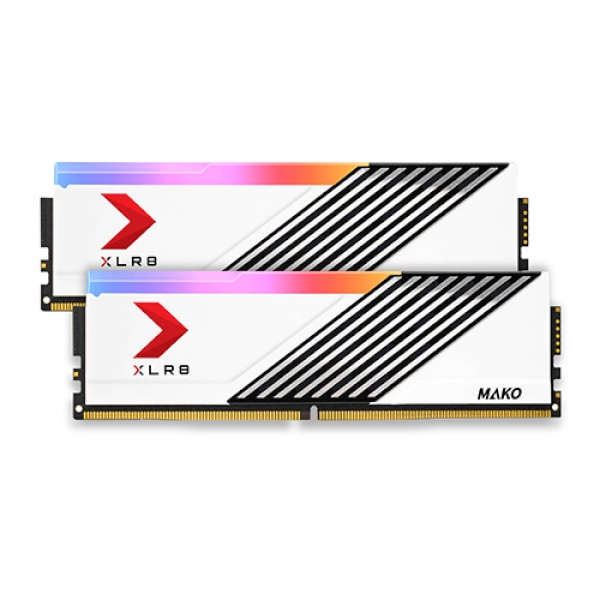 XLR8 DDR5 PC5-51200 CL32 MAKO RGB 화이트 마이크로닉스 [32GB (16GB*2)] 방열판 (6400)