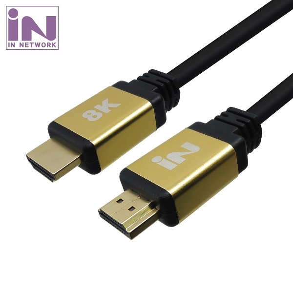 HDMI 2.1 케이블, 골드메탈, IN-H21V05M / INC005 [5m]
