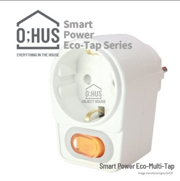 [O;HUS] 오후스 Eco-Tap series 절전형 L-TYPE 1구 에코탭/휴대용 에코파우치 증정