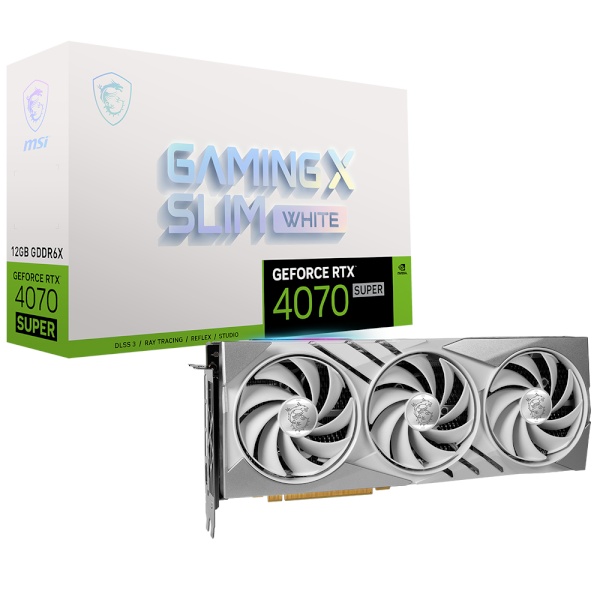 GeForce RTX 4070 SUPER 게이밍 X 슬림 화이트 D6X 12GB 트라이프로져3