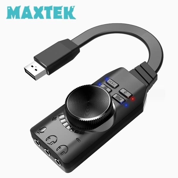 [MAXTEK] 맥스텍 USB 사운드 카드 외장형 Virtual 7.1 채널 [MT499]