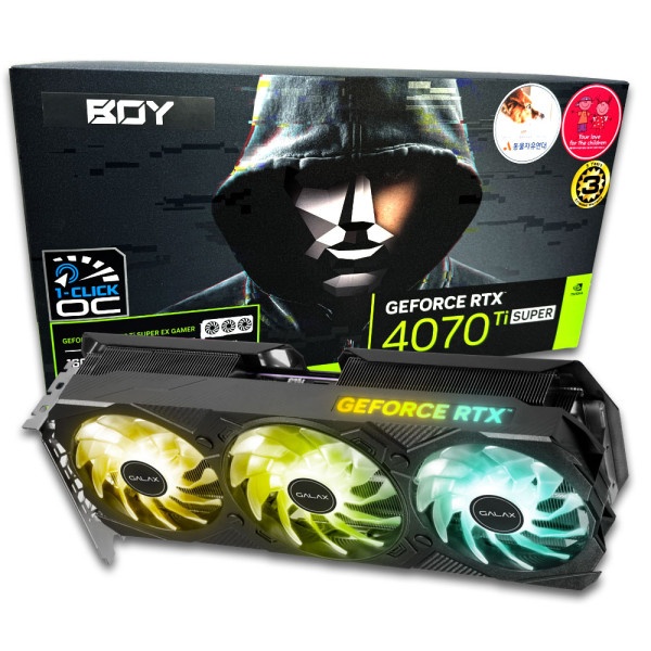 갤럭시 BOY GeForce RTX 4070 Ti SUPER EX GAMER BLACK OC D6X 16GB