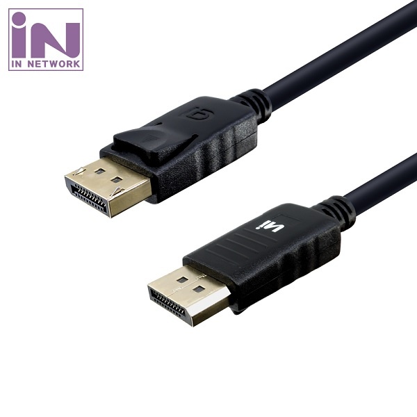 DisplayPort 1.2 케이블, 락킹 커넥터, IN-DP12V015 / INC304 [블랙/1.5m]