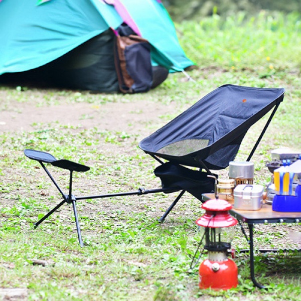 우드스탁 경량 간편한 캠핑 의자 휴대용 접이식 로우 체어 WSC-01 + 풋 레스트 세트