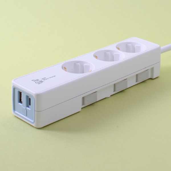 네모탭 더슬림 3구 개별스위치 USB 45W 고속충전 멀티탭 (3m)