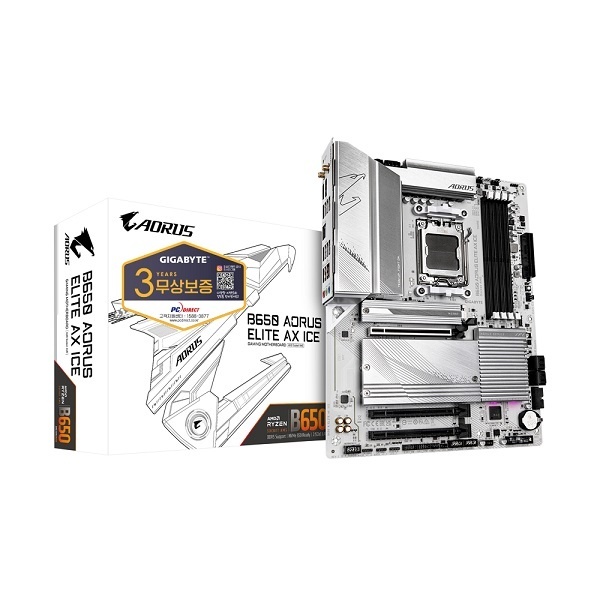 B650 AORUS ELITE AX ICE 피씨디렉트 (AMD B650/ATX) [페이할인코드]