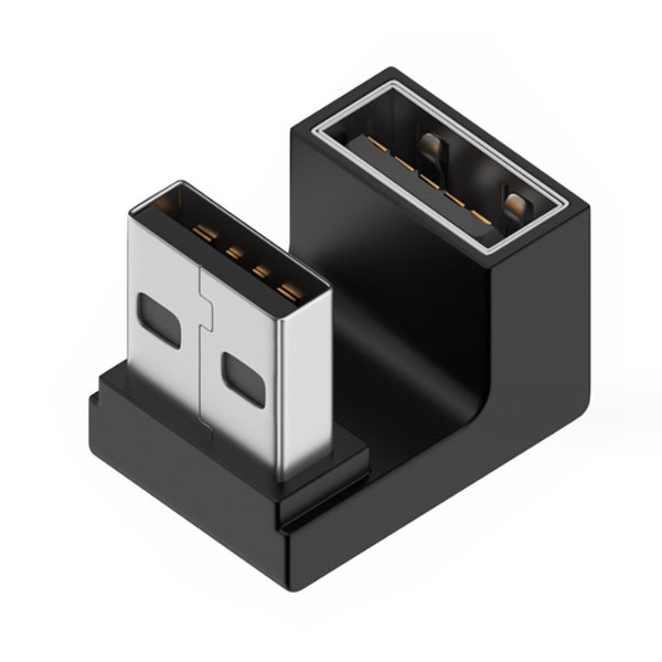 USB-A 3.0 to USB-A 3.0 M/F 연장젠더, 180도 꺽임, T-USB3-AMAFUU [블랙]