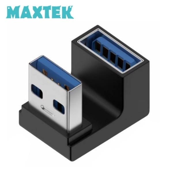 맥스텍 USB 3.2 M/F 연장젠더 하향 180도 U형 꺽임 10Gbps GEN2 [MT467]