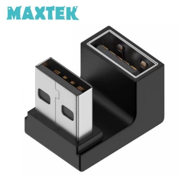 맥스텍 USB 3.2 M/F 연장젠더 상향 180도 U형 꺽임 10Gbps GEN2 [MT466]