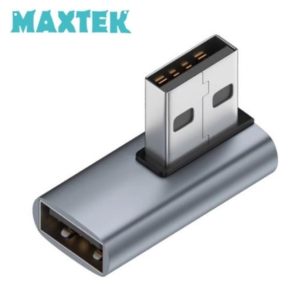 맥스텍 USB 3.2 M/F 연장젠더 우향 90도 측면꺽임 10Gbps GEN2 [MT464]