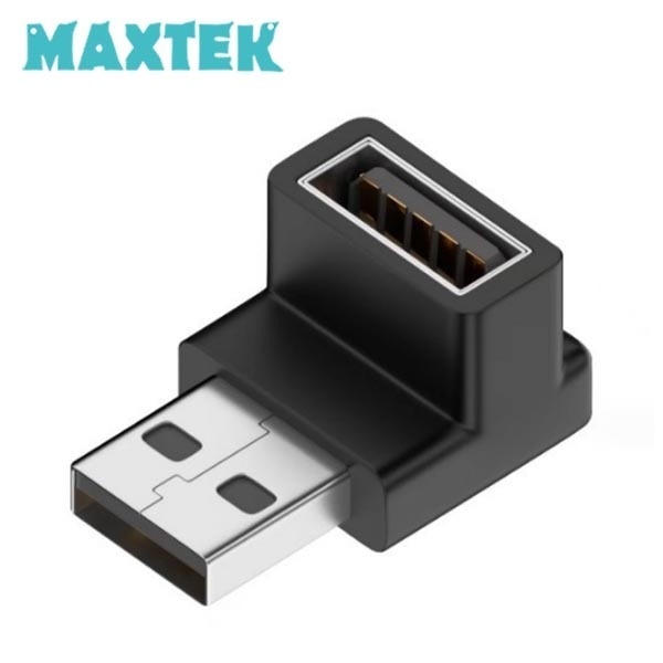 맥스텍 USB 3.2 M/F 연장젠더 하향 90도 꺽임 10Gbps GEN2 [MT463]