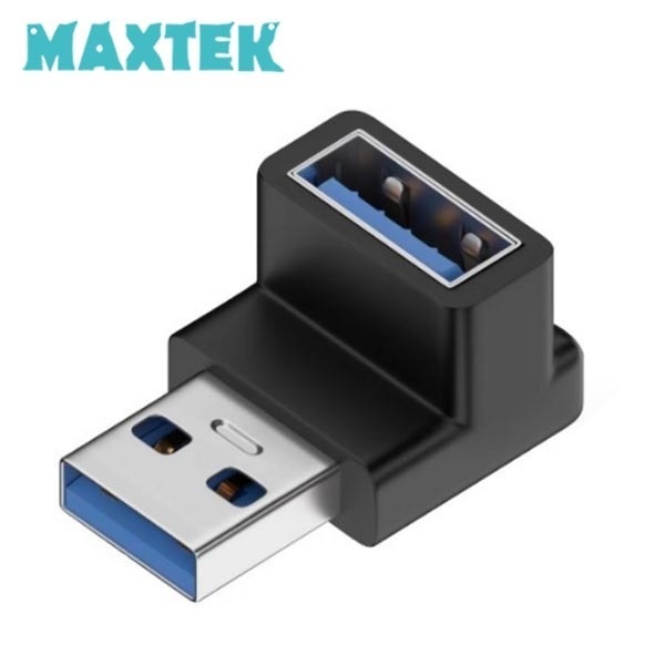 맥스텍 USB 3.2 M/F 연장젠더 상향 90도 꺽임 10Gbps GEN2 [MT462]
