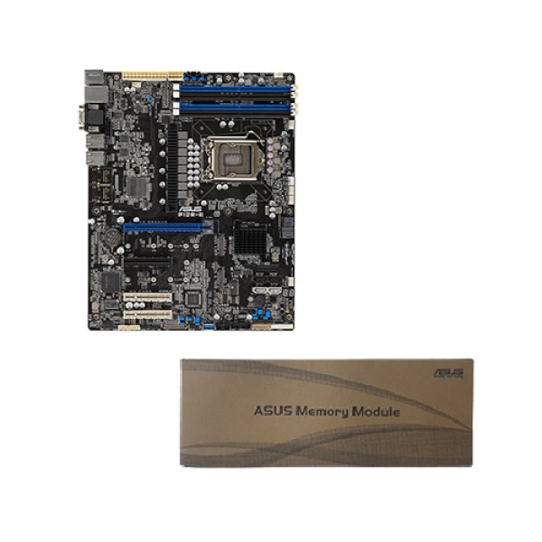 P12R-E STCOM (인텔C256/ATX) + ASUS OEM DDR4-3200 ECC/Unbuffered 16GB