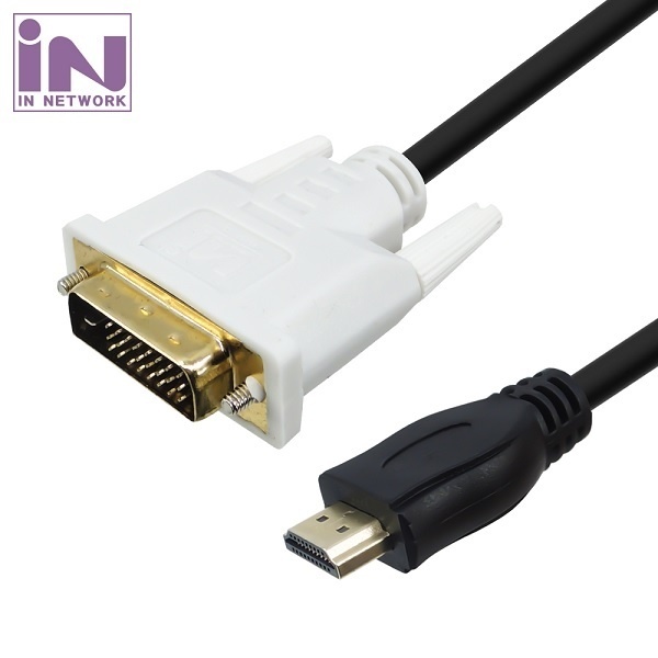 HDMI 2.0 to DVI-D 듀얼 변환케이블, IN-4KHD100 / INC313 [10m]