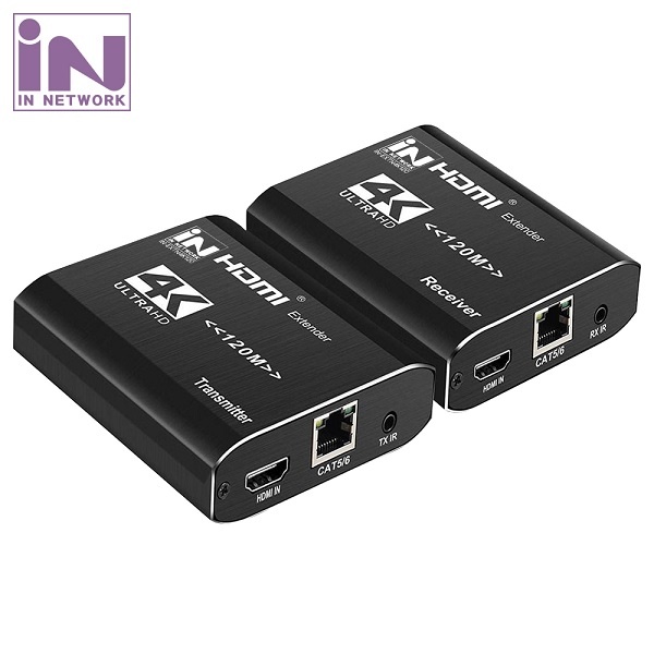 HDMI 4K 리피터 송수신기 캐스캐이드 지원 IN-EXTN4K120 / INV158 [세트]