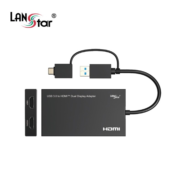 랜스타 USB3.0 A/C 듀얼 HDMI 영상 컨버터 [LS-UH319D]