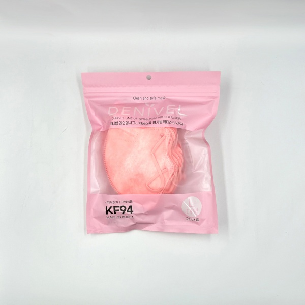 데니벨 KF94 국산 새부리형 컬러 대형 마스크 25매입 패션 데일리 코랄핑크