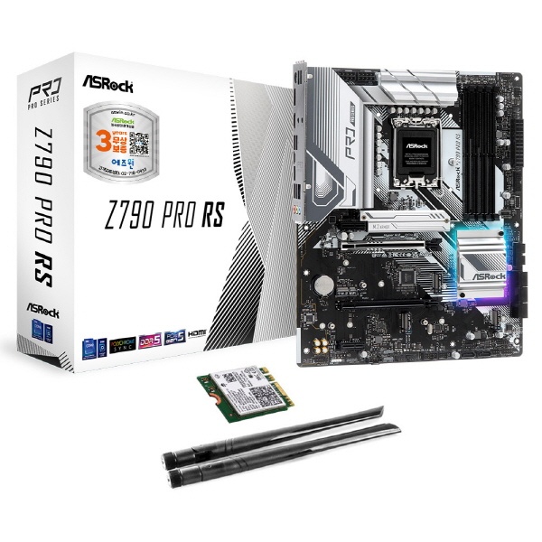 Z790 Pro RS D5 + WiFi6E 모듈 패키지 에즈윈 (인텔Z790/ATX)