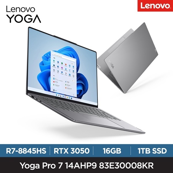 YOGA Pro 7 14AHP9 83E30008KR (R7-8845HS/ RTX3050/ 14.5 2.5K Touch/ 16GB/ 1TB/ Win11 Home) [기본제품]