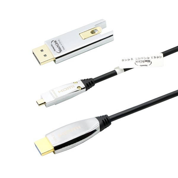 DisplayPort 1.2 to HDMI 1.4 광케이블, 배관용 한쪽 분리형 멀티소켓, ML-A8DP150 [150m]