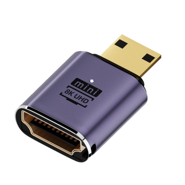 HDMI 2.1 to Mini HDMI 2.1 M/F 변환젠더, ㅡ자형 [T-HDMI21-AFCM]