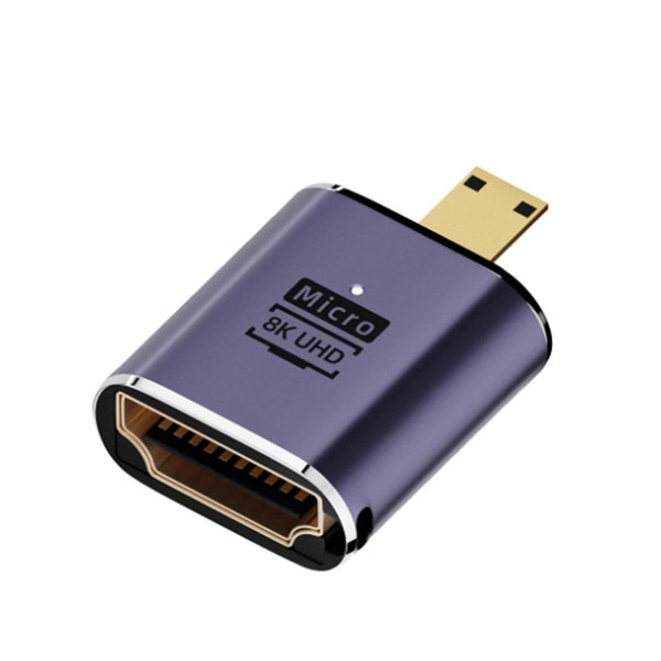 HDMI 2.1 to Micro HDMI 2.1 변환젠더, ㅡ자형 [T-HDMI21-AFDM]