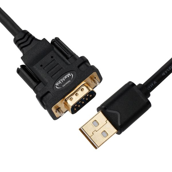 USB 2.0 to RS232 시리얼 변환케이블, ML-FTDIUS [블랙/1.8M]