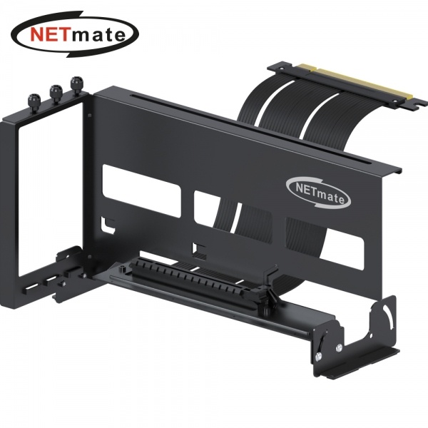 넷메이트  PCI-E 4.0 라이저 케이블 지지대 키트 (블랙/각도조절) [NM-HPI3332]