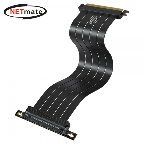 넷메이트  PCI-E 4.0 라이저 케이블 300mm (블랙/90도) [NM-DPC1721 ]