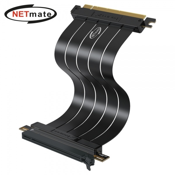 넷메이트 PCI-E 4.0 라이저 케이블 200mm (블랙/일자형) [NM-DPC1722]