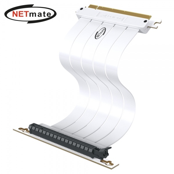 넷메이트  PCI-E 4.0 라이저 케이블 200mm (화이트/90도) [NM-DPC184]
