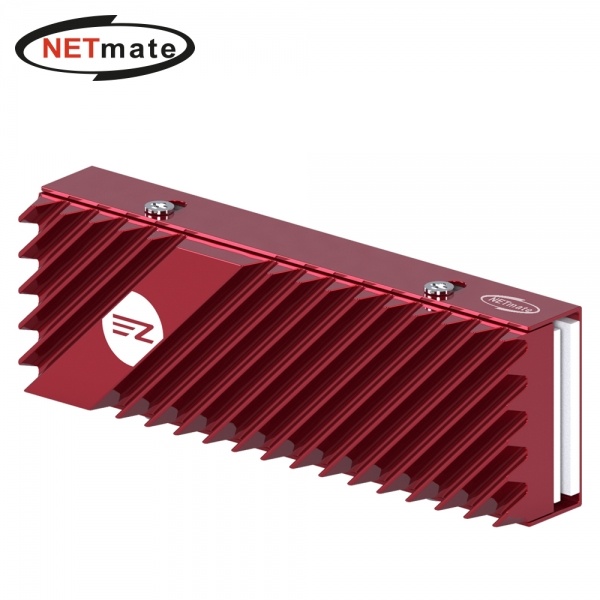넷메이트 M.2 SSD 알루미늄 방열판 (레드) [NM-DPI0759]