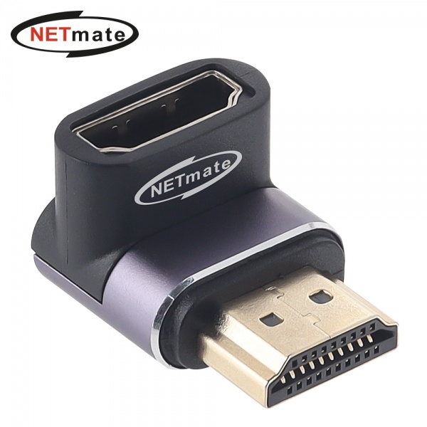 넷메이트 HDMI 2.1 M/F 아래쪽 꺾임 젠더 [NM-HG2108]