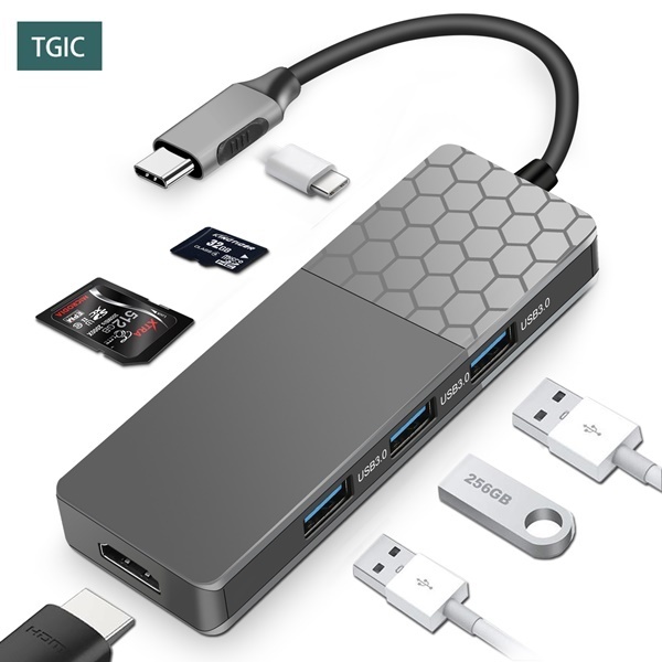 TGIC TGMH-C1000 (USB허브/7포트/멀티포트) ▶ [무전원/C타입] ◀