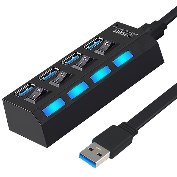 TGIC DJH-3100 (USB허브/4포트)[블랙] ▶ [무전원/USB3.0] ◀