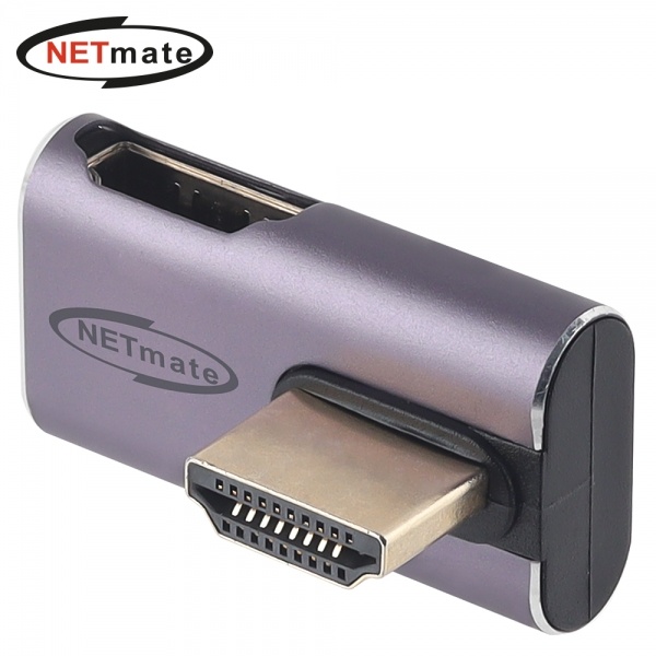 넷메이트 HDMI 2.1 M/F 젠더 [위쪽 꺾임] [NM-HG2105]