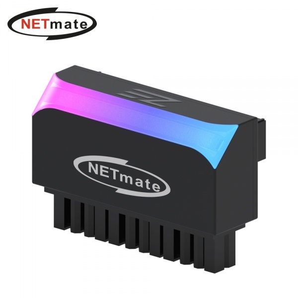 넷메이트  메인보드 ATX 24핀 ARGB 어댑터 (블랙/90도) [NM-DPI161]