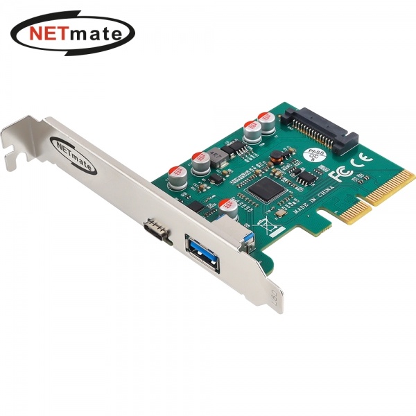 넷메이트 USB3.1 Gen2  NM-SWC07N (C타입, A타입 확장카드/PCI-E/2port/LP브라켓 포함)