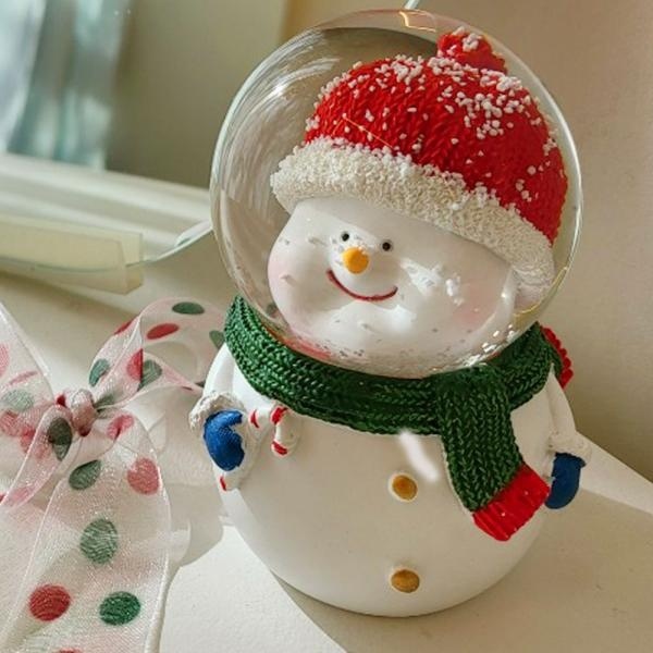 크리스마스 소품 장식 조명 워터볼 스노우볼 산타 눈사람S