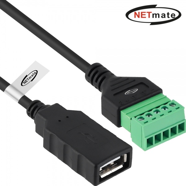 넷메이트 USB2.0 AF / 터미널 블록 케이블 1m [NM-TG09]