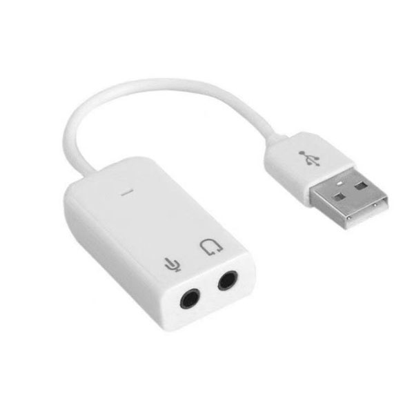 USB Virtual 7.1 채널 사운드 카드 케이블형 화이트 [T-USOUND71CW]