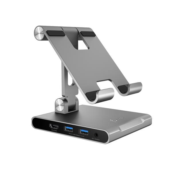 JTS224 멀티스탠드 for iPad Pro [USB허브/8포트/도킹스테이션] ▶ [유·무전원/C타입] ◀