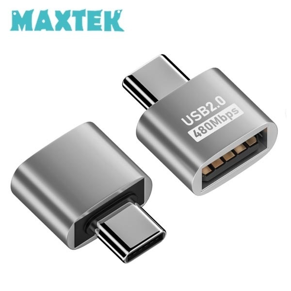 맥스텍 Type-C to USB-A M/F OTG 변환 젠더 실버 [MT479]